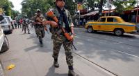 Soldiers patrol Kolkata after election violence