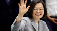 Taiwan president in US after warning of threat from 'overseas forces'