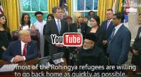 Awkward exchanges as Trump meets Rohingya refugee (video)