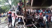 Eight killed in Faridpur after bus falls off bridge