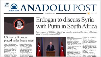 Erdogan to discuss Syria with Putin in South Africa