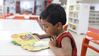 Big library for children at Shishu Academy