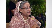 PM Hasina briefing the media