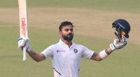 Kohli ton stretches India lead in Kolkata pink-ball test
