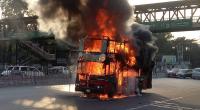 Two buses catch fire in Dhaka