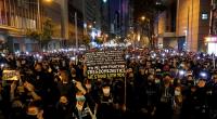 Thousands of protesters throng streets of Hong Kong