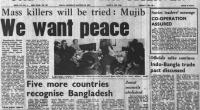 Bangabandhu talked of peace on 21 Jan, 1972