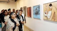 PM, Sheikh Rehana visit exhibition on Bangabandhu at Shilpakala Academy