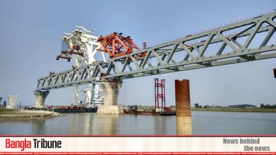 Over 3 km of Padma Bridge visible as 23rd span installed