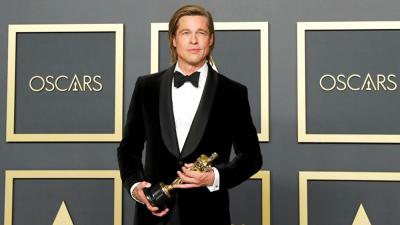 Brad Pitt wins supporting actor Oscar